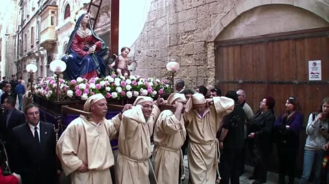 Catholic procession Vídeo Stock 41235974