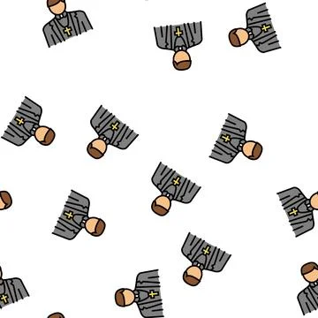 Catholic religion vector seamless pattern Stock Illustration