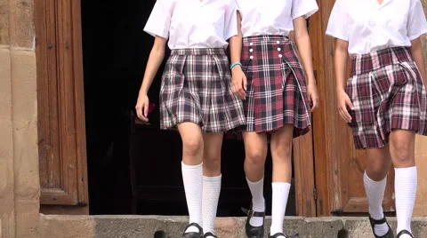 Catholic School Girls Coming Out Of Chur... | Stock Video | Pond5