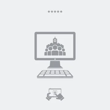 Catholic website bage icon Stock Illustration