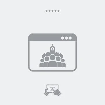 Catholic website bage icon Stock Illustration