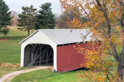 Catlin Covered Bridge Stock Photos