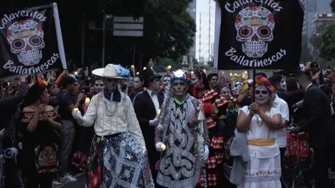 Catrinas Parade Celebration Stock Footage 118851583