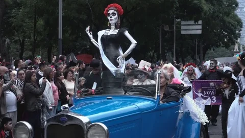Catrinas Parade Celebration Stock Footage 118851644