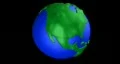 Catroon Earth Spin Wide Angle HD Footage