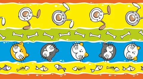 Cats and dogs - loopable Stock Footage 37056828