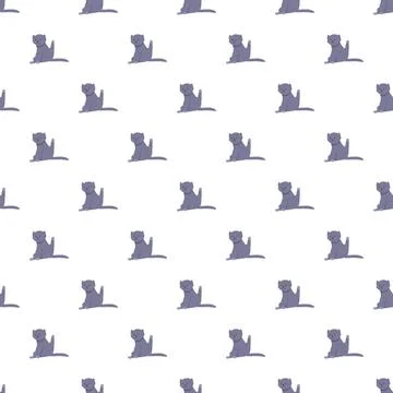Cats animal seamless pattern repeating illustration Stock Illustration