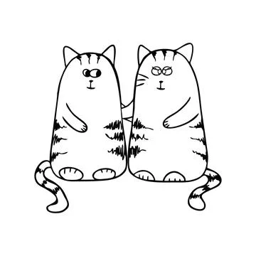 Cats are striped Stock Illustration