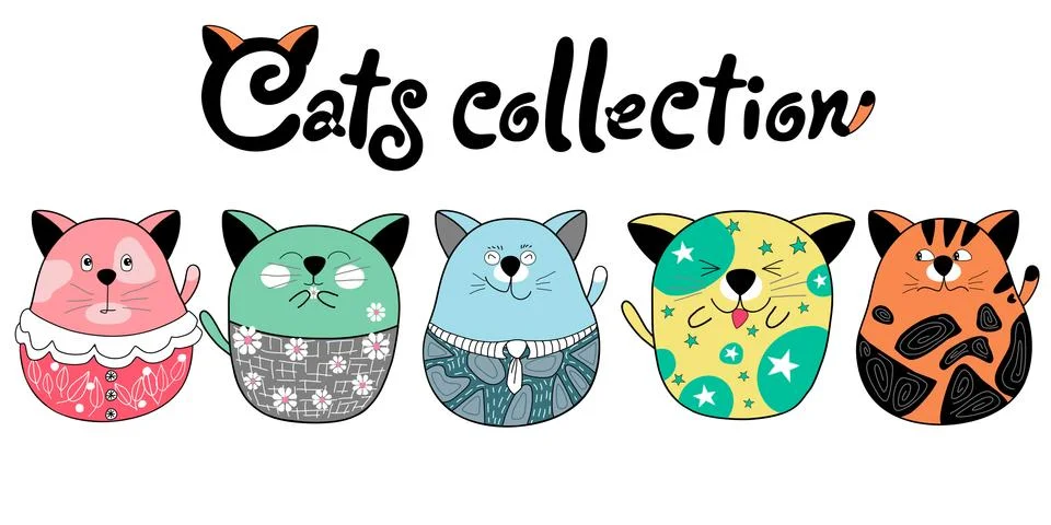 Cats collection1 Stock Illustration
