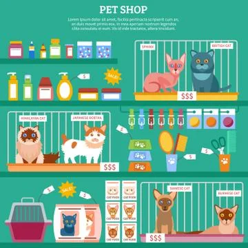 Cats concept illustration Illustrazione stock