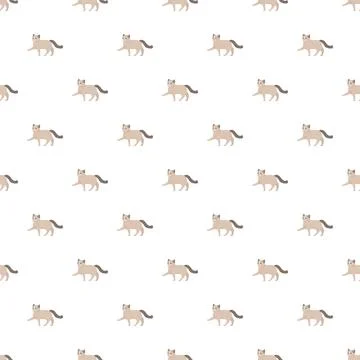 Cats creating a repetitive flat design background Stock Illustration
