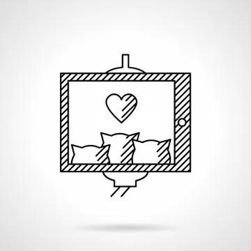 Cats groupfi line vector icon Stock Illustration