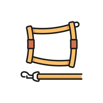 Cats harness isolated pets adjustable accessory Stock Illustration