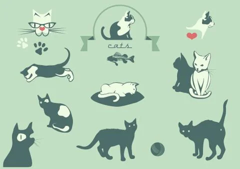 Cats Stock Illustration