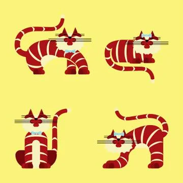Cats logo Stock Illustration