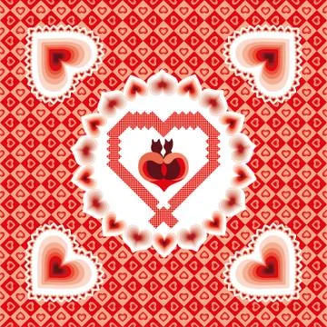 Cats in love Stock Illustration