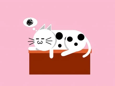 Cats nightmare Stock Illustration