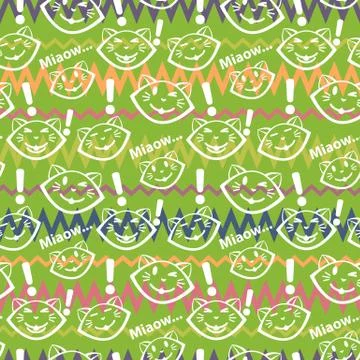 Cats pattern Stock Illustration
