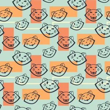 Cats pattern Stock Illustration