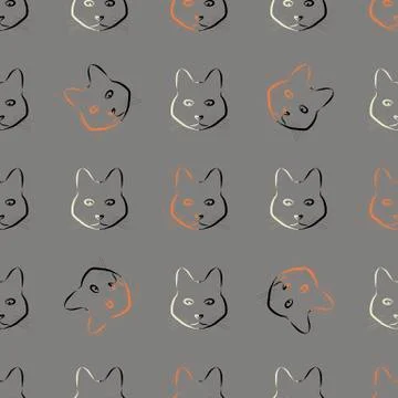 Cats pattern Stock Illustration