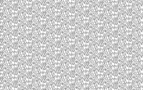 Cats seamless pattern Stock Illustration