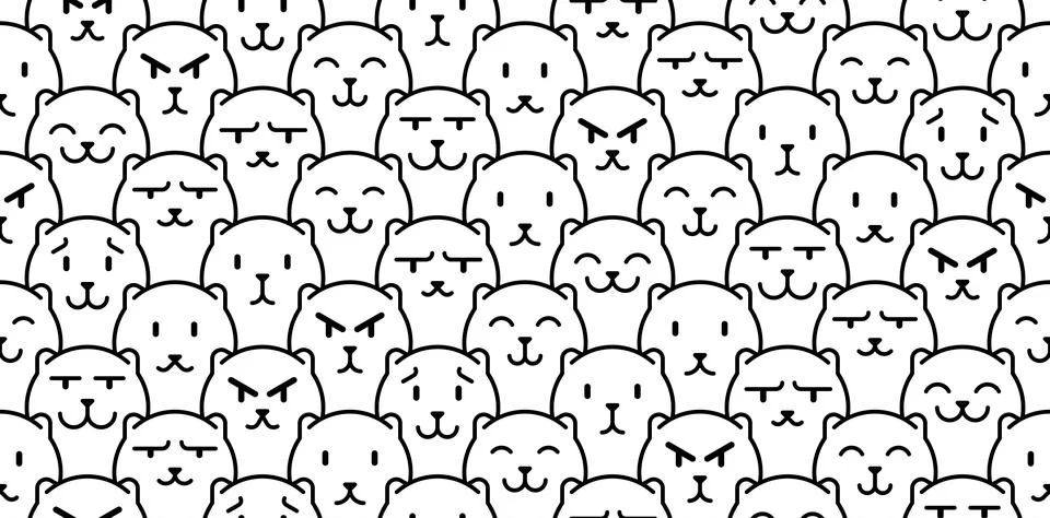 Cats seamless pattern Stock Illustration