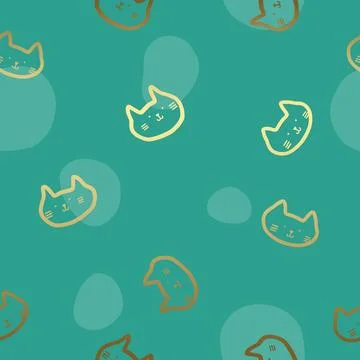 Cats Seamless pattern, texture background Stock Illustration