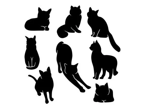 Cats shapes vector Stock-Illustration