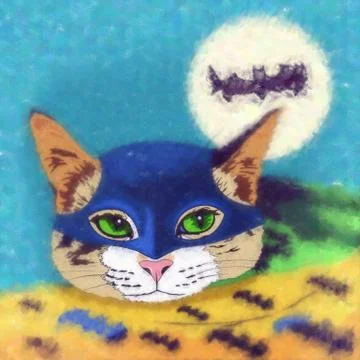 Cats superheroes. Batman Stock Illustration