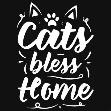 Cats typographic graphics tshirt design vector design Illustrazione stock