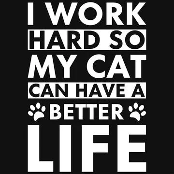 Cats typographic tshirt design vector design Stock Illustration