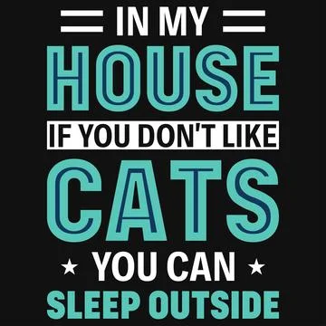 Cats typographic tshirt design vector design Stock Illustration