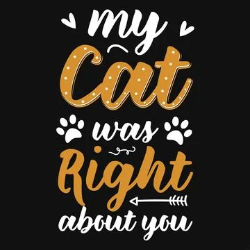 Cats typographic tshirt design vector design Stock Illustration