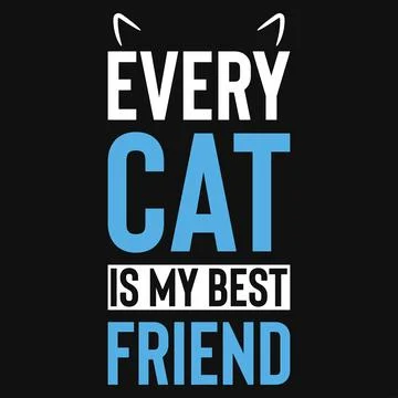 Cats typographic tshirt design vector design Stock Illustration