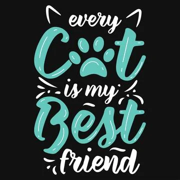 Cats typographic tshirt design vector design Stock Illustration