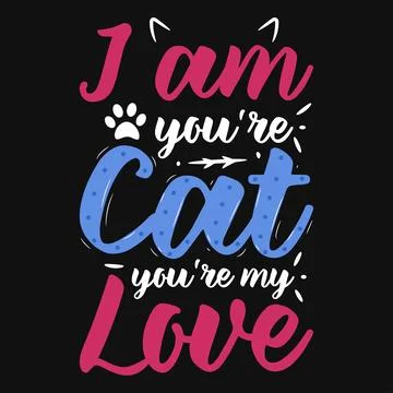 Cats typographic tshirt design vector design Stock Illustration