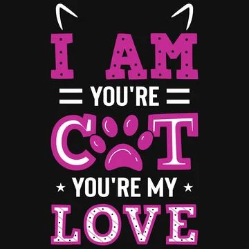 Cats typographic tshirt design vector design Stock Illustration