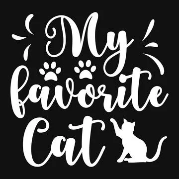 Cats typography tshirt design Stock Illustration