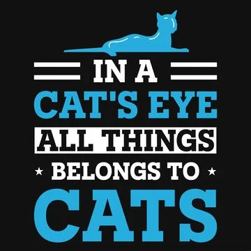 Cats typography tshirt design Stock Illustration