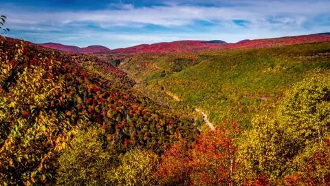 Catskill Mountains Fall | Poets Ledge | Time Lapse Stock Footage 169724111