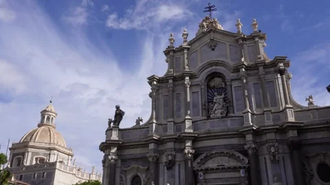 Cattedrale Catania timelapse cattedralect 100 x timelapse Stock Footage 255301379