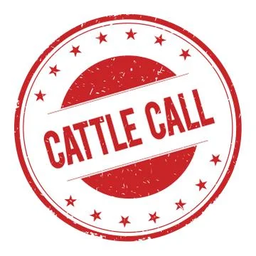 CATTLE-CALL stamp sign Illustrazione stock