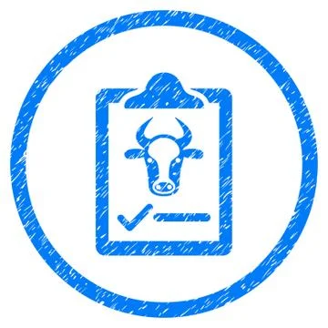 Cattle Contract Rounded Grainy Icon 스톡 일러스트