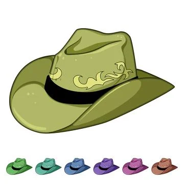 Cattle cowboy hat cartoon vector graphic Stock Illustration