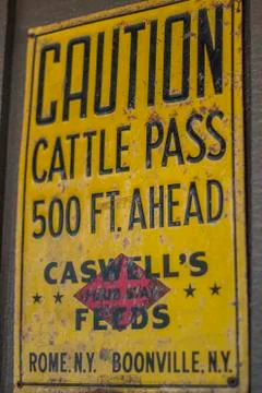 Cattle Pass Sign Stock Photos