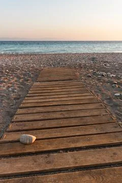 Catwalk on the beach Stock Photos
