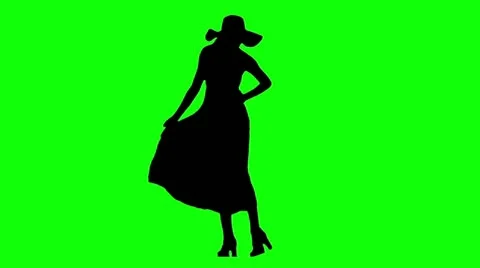 Catwalk Model Silhouette Stock Footage 12572721
