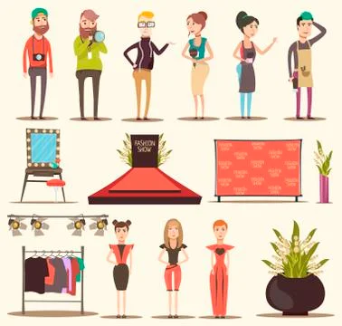 Catwalk Show Elements Collection Illustrazione stock