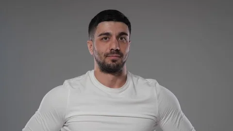 Caucasian athlete winks Video stock 107041174