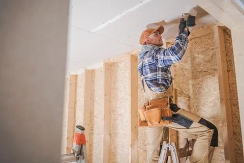 Caucasian Construction Contractor  Foto stock